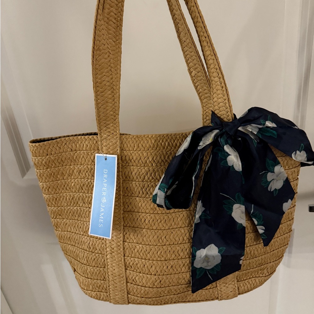 Draper James Woven Tote Bag with Scarf